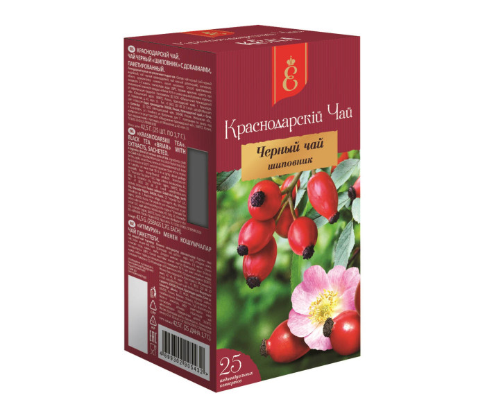 деталь Чай чёрный с шиповником 20*1,7г Краснодарский