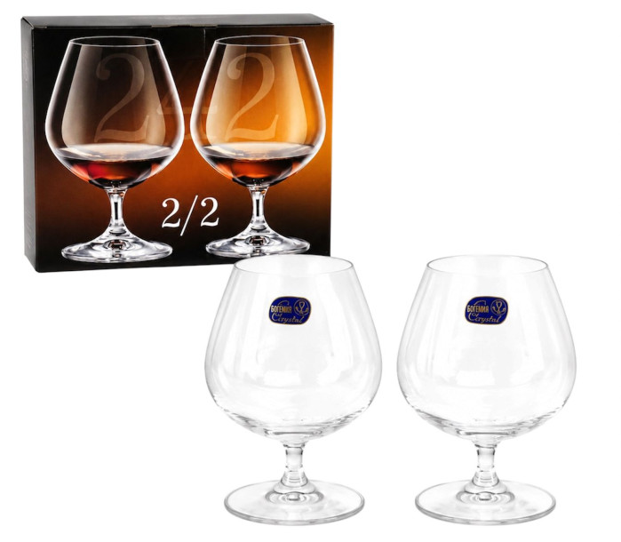 деталь Набор бокалов для бренди 440мл 2шт Bohemia Royal Crystal