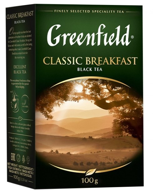 деталь Листовой черный чай Classic Breakfast 100г Greenfield 