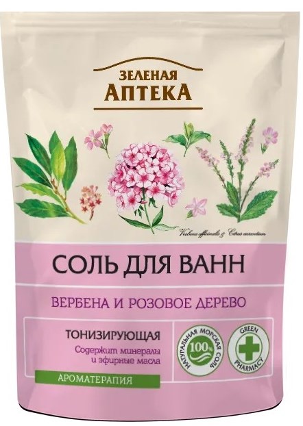 деталь Соль для ванн 500г Вербена и розовое дерево З.А.
