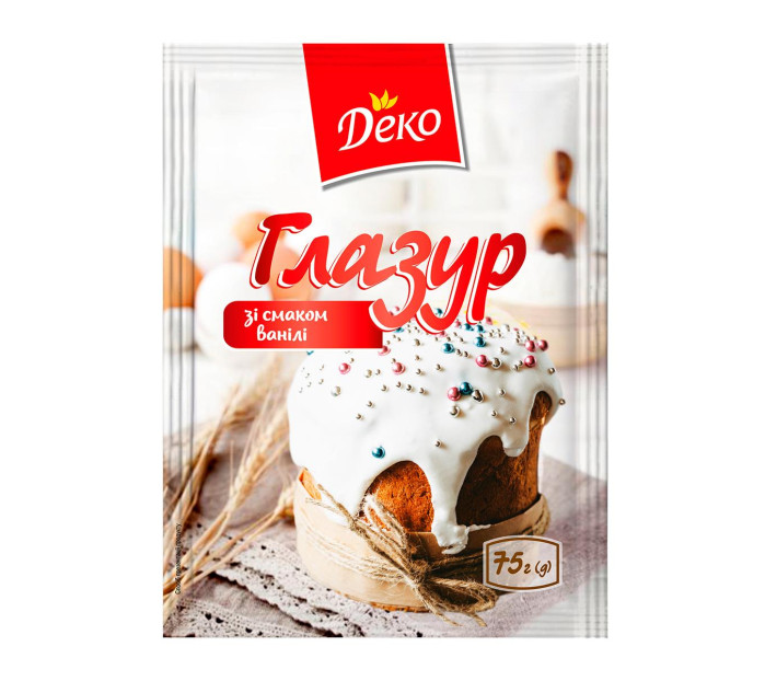 деталь Сахарная глазурь со вкусом ванили 75г Деко