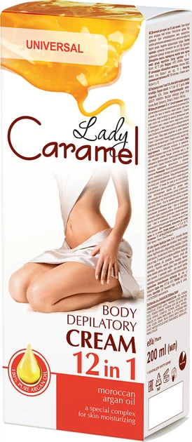 деталь Депиляционный крем для тела с аргановым маслом 12 в 1 200мл Lady Caramel