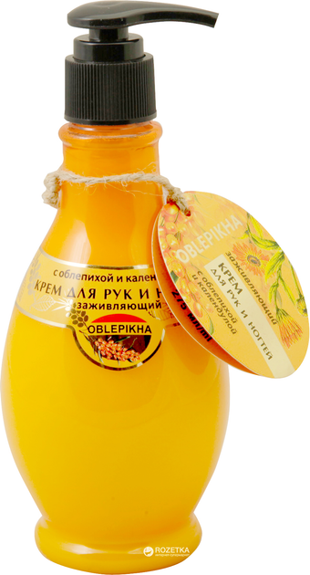деталь Крем для рук и ногтей заживляющий с облепихой и календулой 275 мл Oblepikha
