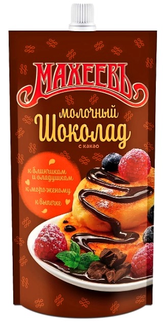 деталь Topping mléčný s kakao Maheev 300g