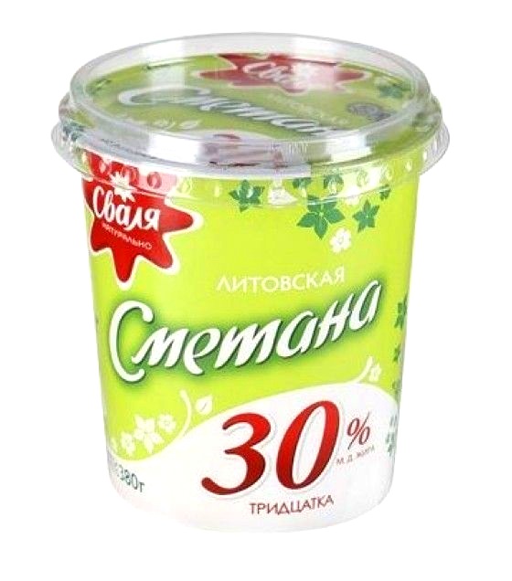 деталь Сметана Литовская 30% 380г Сваля