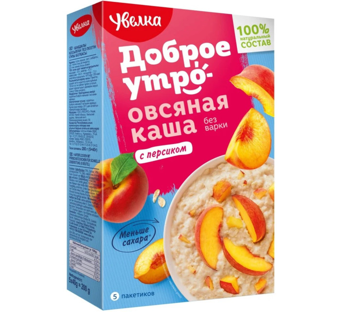 деталь Каша овсяная с персиком 5*40г Увелка