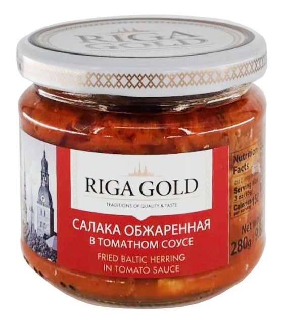 деталь Салака обжаренная в томатном соусе 175г RIGA GOLD