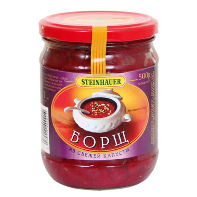 деталь Polévka Boršč s čerstvým zelím 500g Steinhauer
