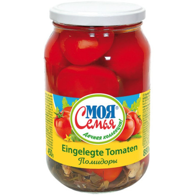 деталь Nakládaná rajčata Moja semja 880g