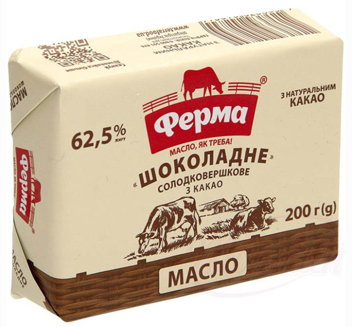 деталь Шоколадное масло 62,5% 200г Ферма