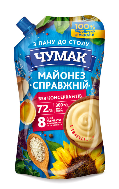 деталь Майонез Настоящий 72% 300г Чумак