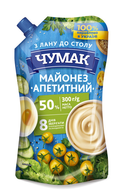 деталь Майонез Аппетитный 50% 300г Чумак