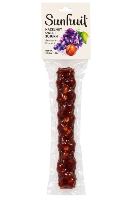 деталь Сладкий суджук с фундуком 130г Sunfruit