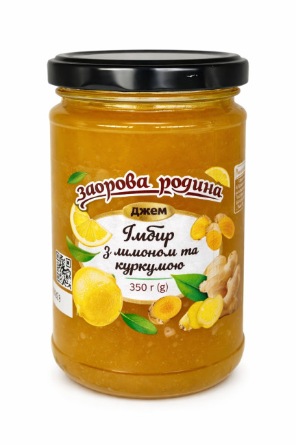 деталь Имбирный джем с лимоном и куркумой 350г Здорова родина