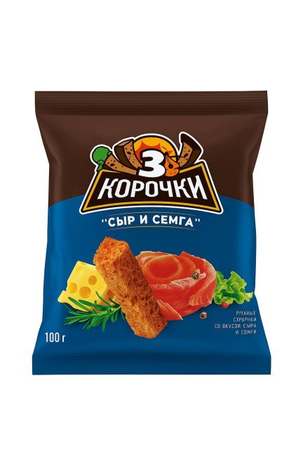 деталь Suchariky semga a sýr 100g Tri koročki