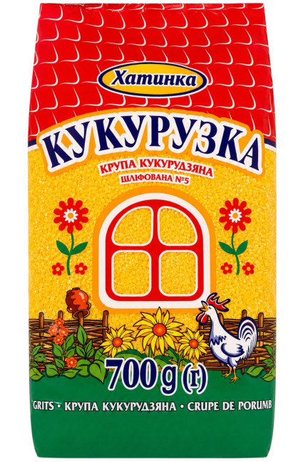 деталь Кукурузная крупа №5 700г Хатинка