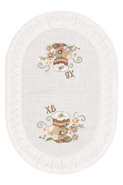 деталь Пасхальная салфетка в корзинку 60×40 см