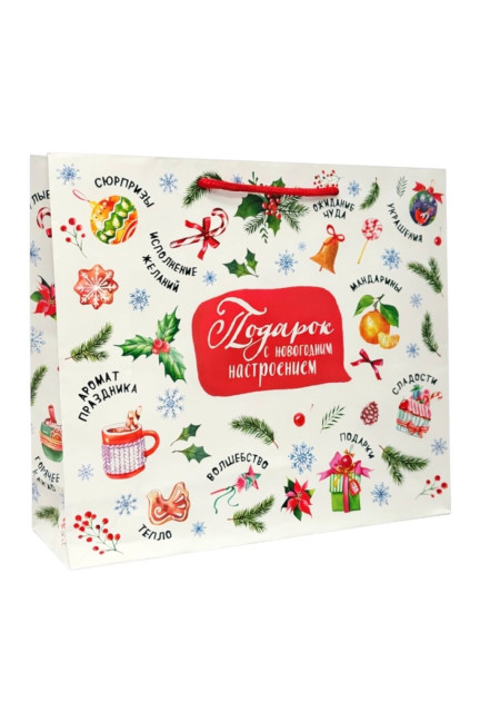 деталь Подарочный пакет «Рождественский» 27×23 см