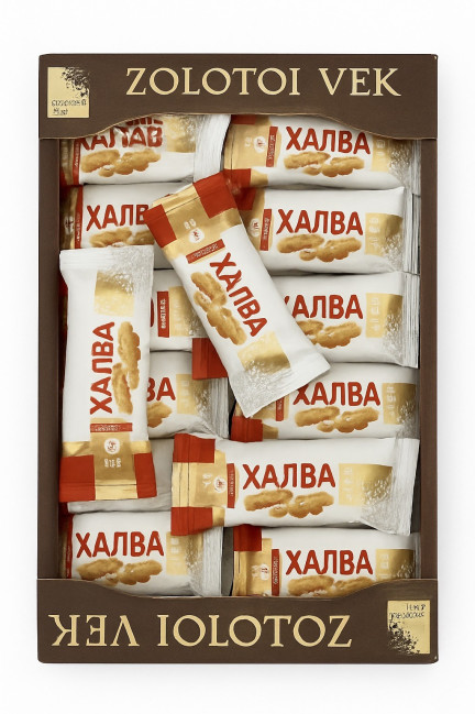 деталь Халва подсолнечная с арахисом 1,5кг Zolotoi Vek