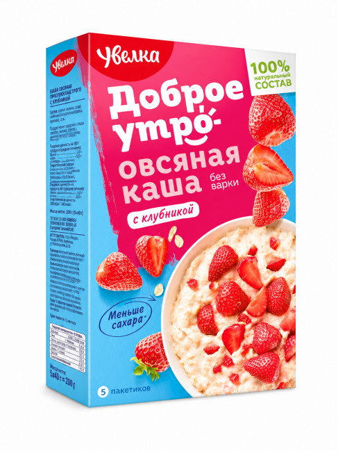 деталь Uvelka Ovesná kaše s jahodami 5*40g