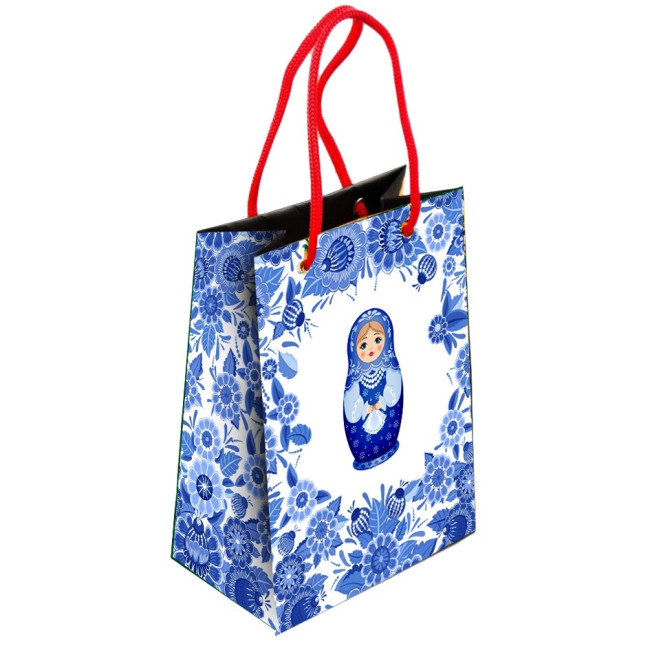 деталь Dárkova taška Matreška Gžel 31*22cm