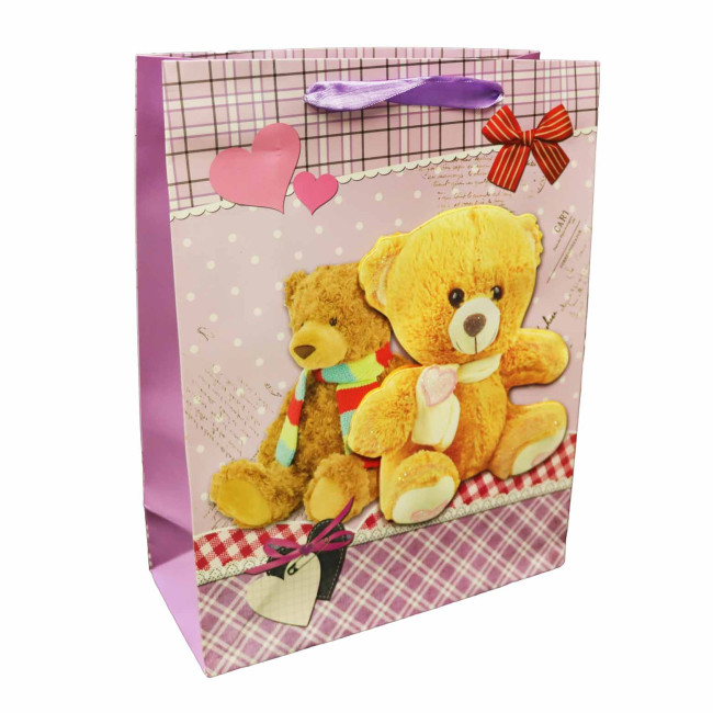 деталь Dárková taška Mišky fialové 32*11cm