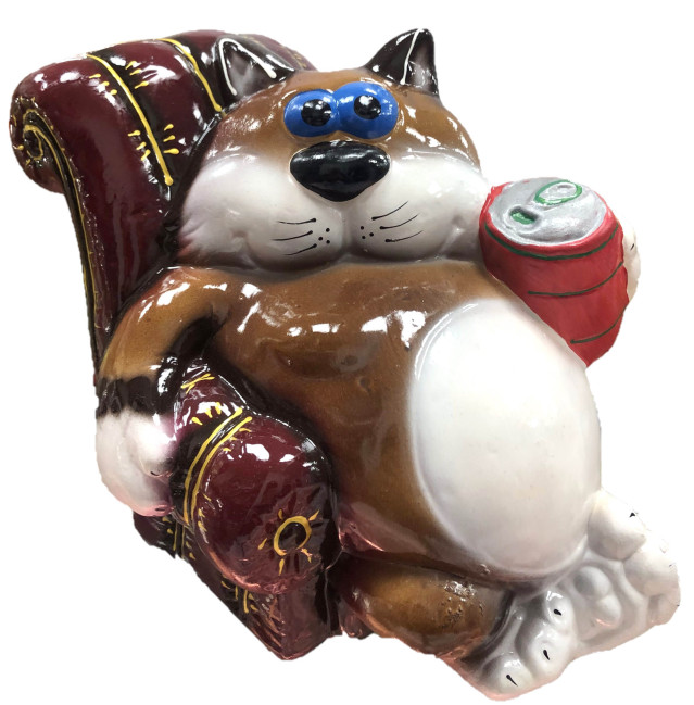 деталь Копилка Кот в кресле 23*19см