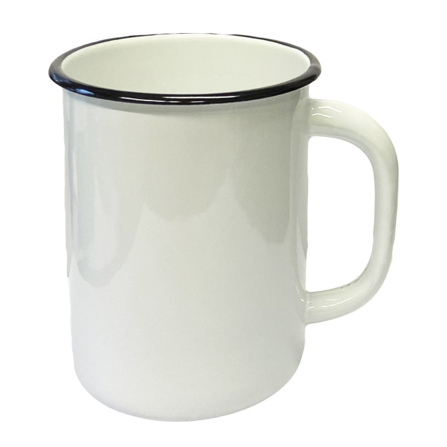 деталь Эмалированная кружка Белая 1,5л