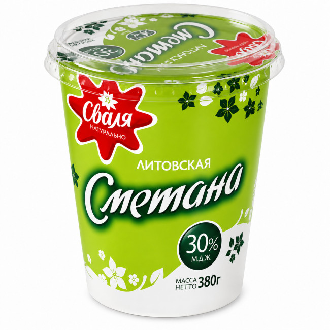 деталь Сметана Литовская 30% 380г Сваля