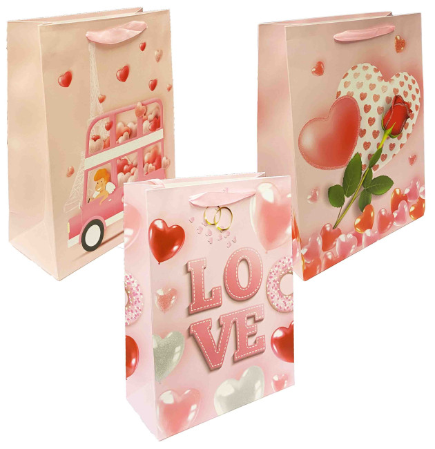деталь Подарочный пакет 22х31см Love
