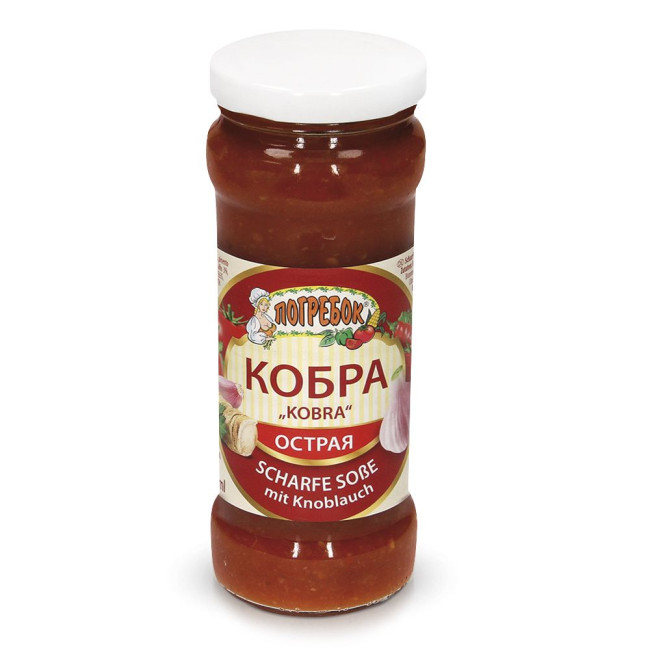деталь Omáčka KOBRA s česnekem 295ml