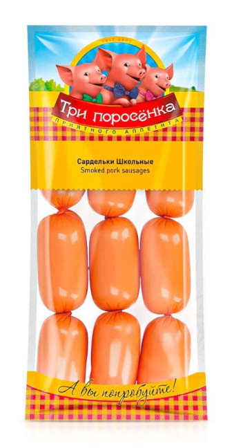 деталь Сардельки школьные Три поросенка 400г