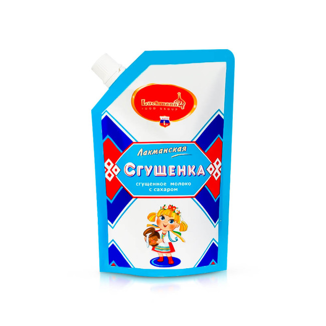 деталь Kondenzované mléko Lackmann 250g