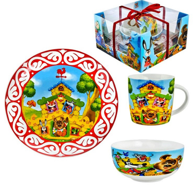 деталь Dětský porcelánový nabor nadobí Teremok