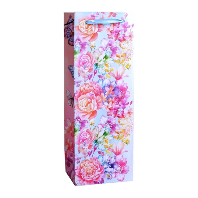 деталь Dárková taška květiny 13x36cm