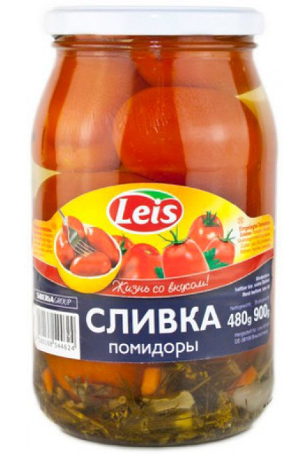 деталь Томаты маринованные Сливка Leis 880g