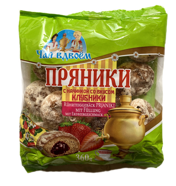 деталь Пряник с клубничной начинкой Чай вдвоём 360г