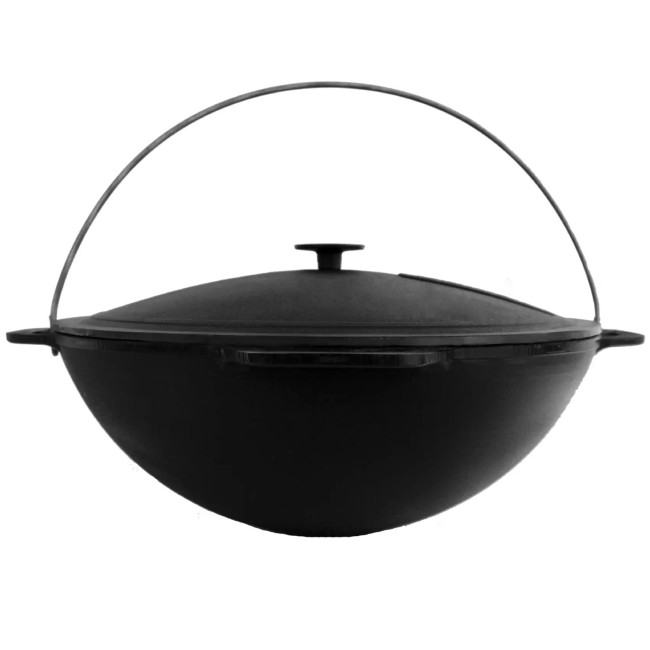 деталь Litinový kotlík s poklíčkou Brizoll 4L WOK Asia