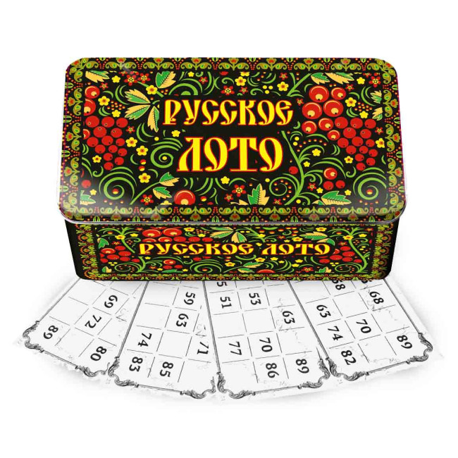 деталь Ruské Loto Chochloma Metal Box