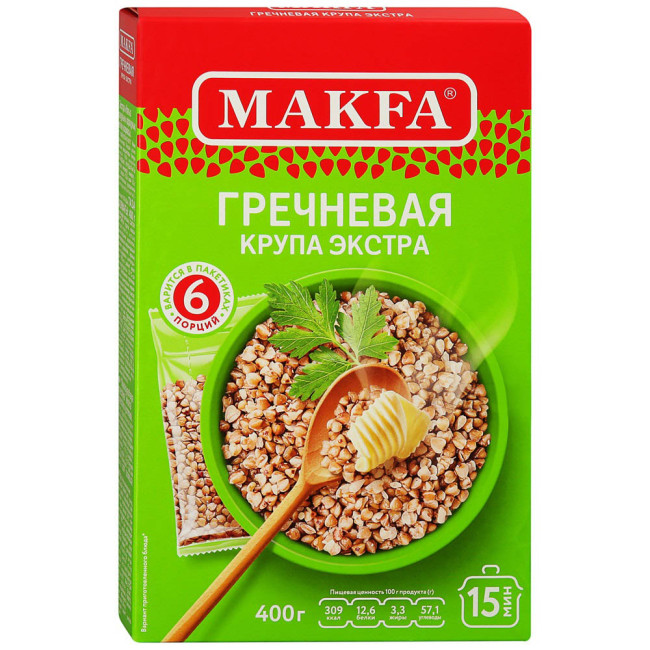 деталь Гречка в варочных пакетах 400г Makfa