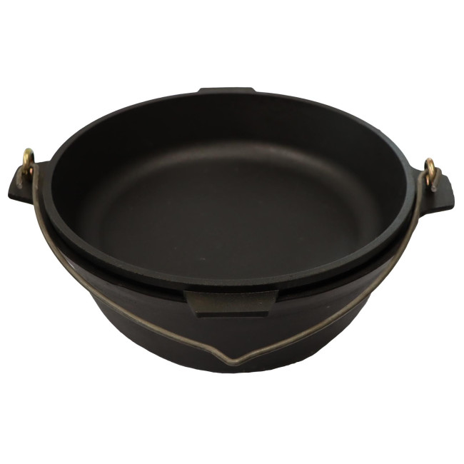 деталь Котел литой чугунный с крышкой-сковородой 3Л Камская посуда