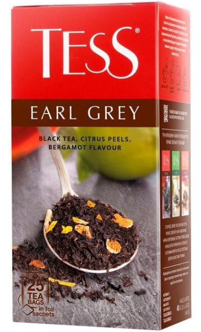 деталь Чай черный Tess Earl Grey, ароматизированный, 25 x 1,6г