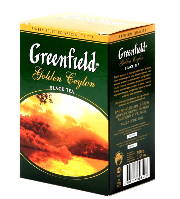 деталь Černý čaj sypaný Greenfield 200g