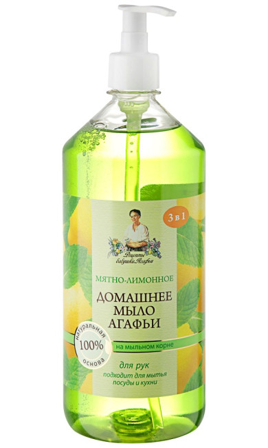 деталь Domácí mydlo na ruce máta a citron R.B.A. 1L
