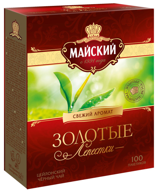 деталь Čaj černý Zolotye lepestki 100*2g Mayskij