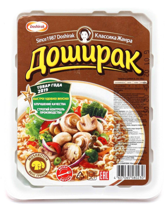 деталь Паста Доширак с грибами и овощами 90г
