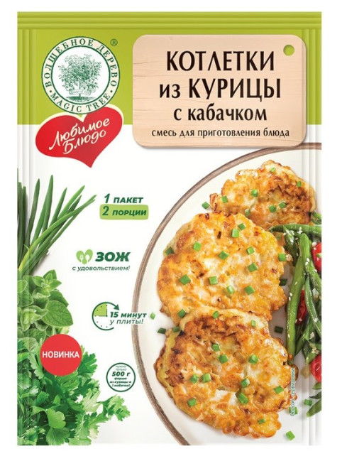деталь Смесь для куриных котлет с кабачками 20г В.Д.