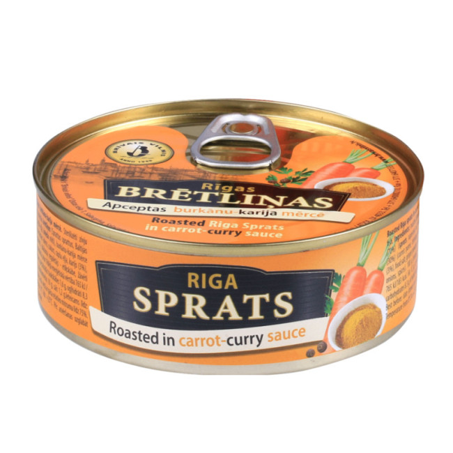 деталь Шпроты в морковном соусе со вкусом карри 240Г Brivais Vilnis