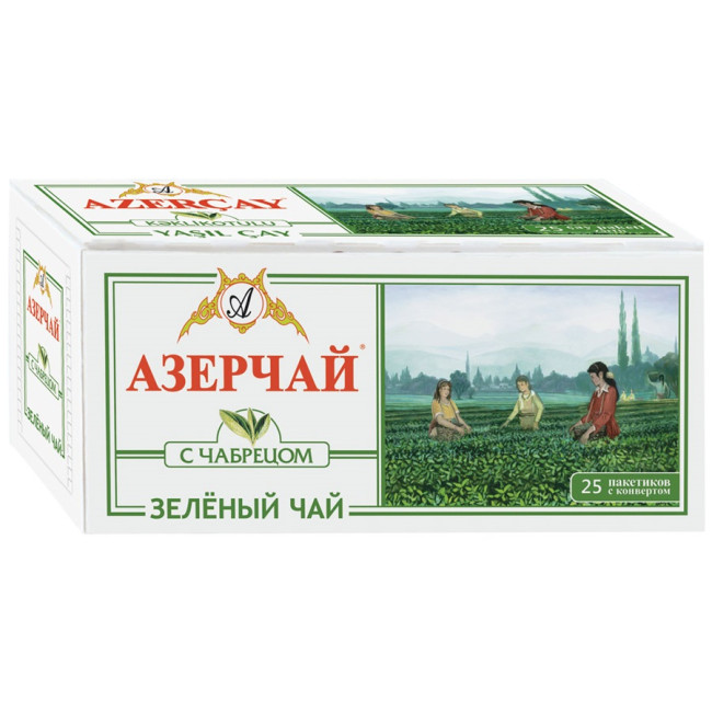 деталь Чай зеленый с чабрецом 25*2г Азерчай