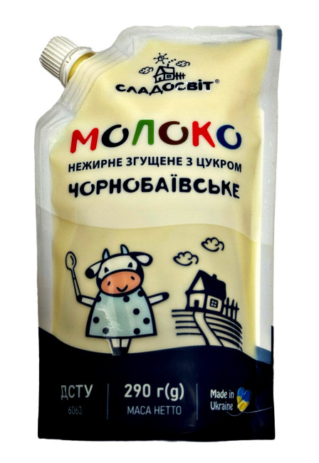 деталь Молоко сгущенное нежирное 0,5% 290г Сладосвіт